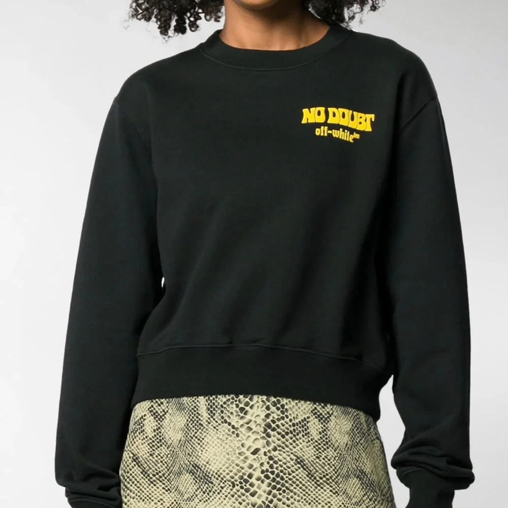 Off-White Black Sweatshirt “No Doubt” “Woman” size small - Picture 3 of 8